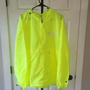 Champion Safety Green PRSM Embroidered Hooded Windbreaker Size 2X NWT